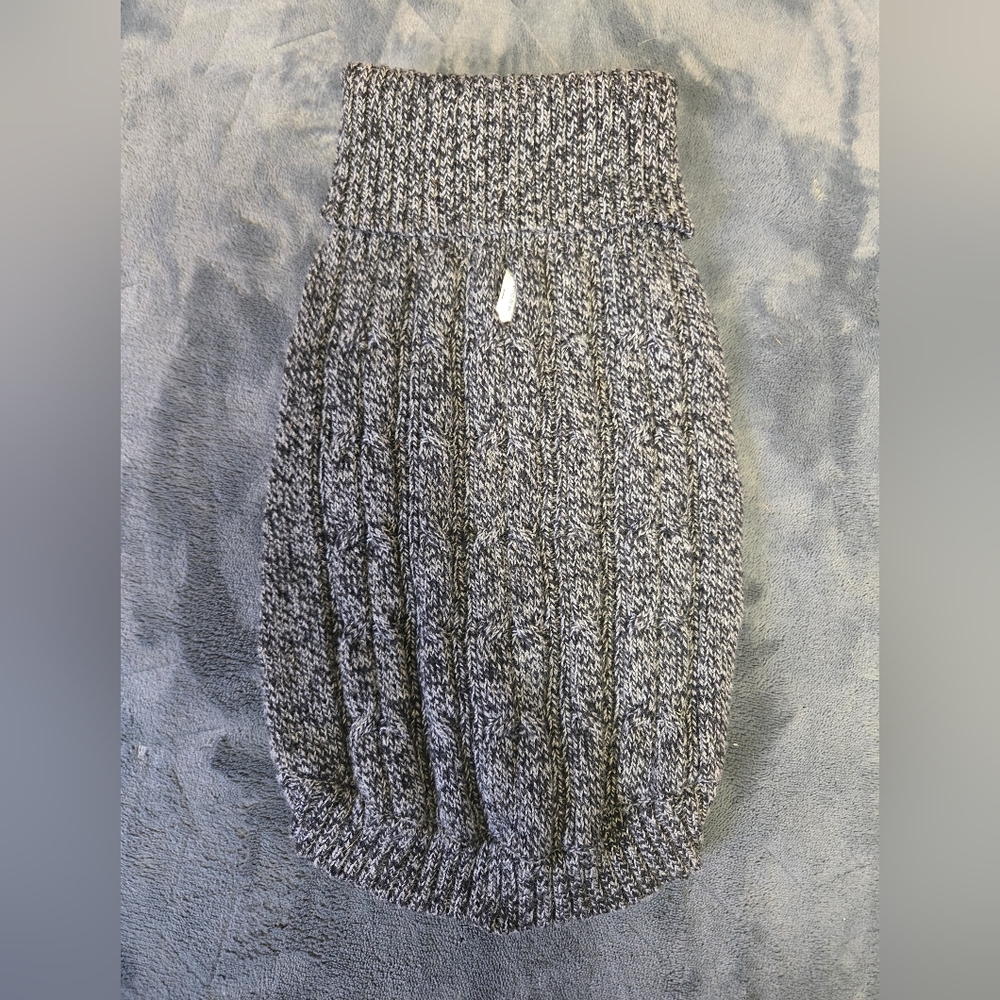 St. John's Bay Black and Gray Knit Dog Sweater